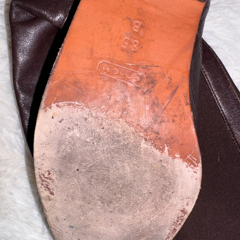 Coach Black and Brown Knee-High Boots - Picture 8 of 10